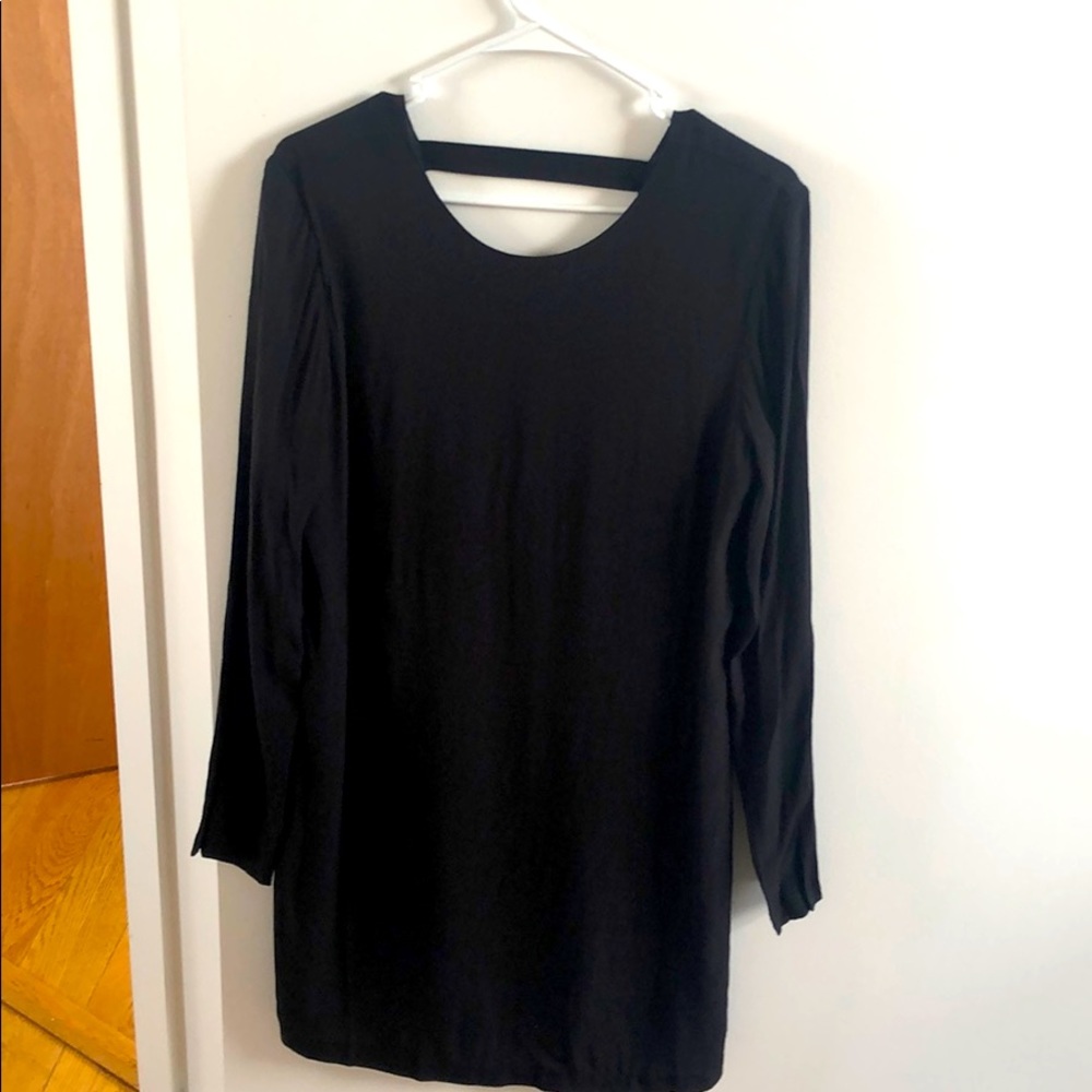 & other stories black open-back dress
